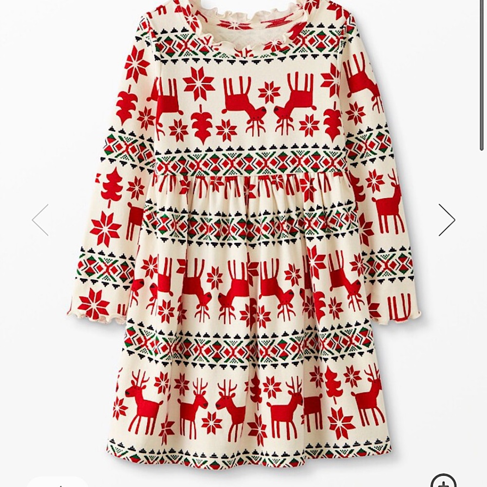 Hanna Andersson Red and Cream Kids Dress